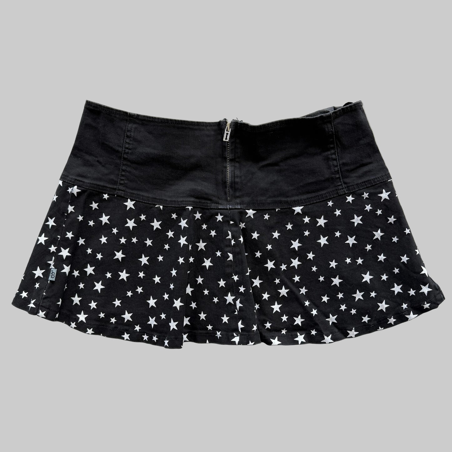Royal Bones Lace Up Star Print Garter Pleated Skirt XL