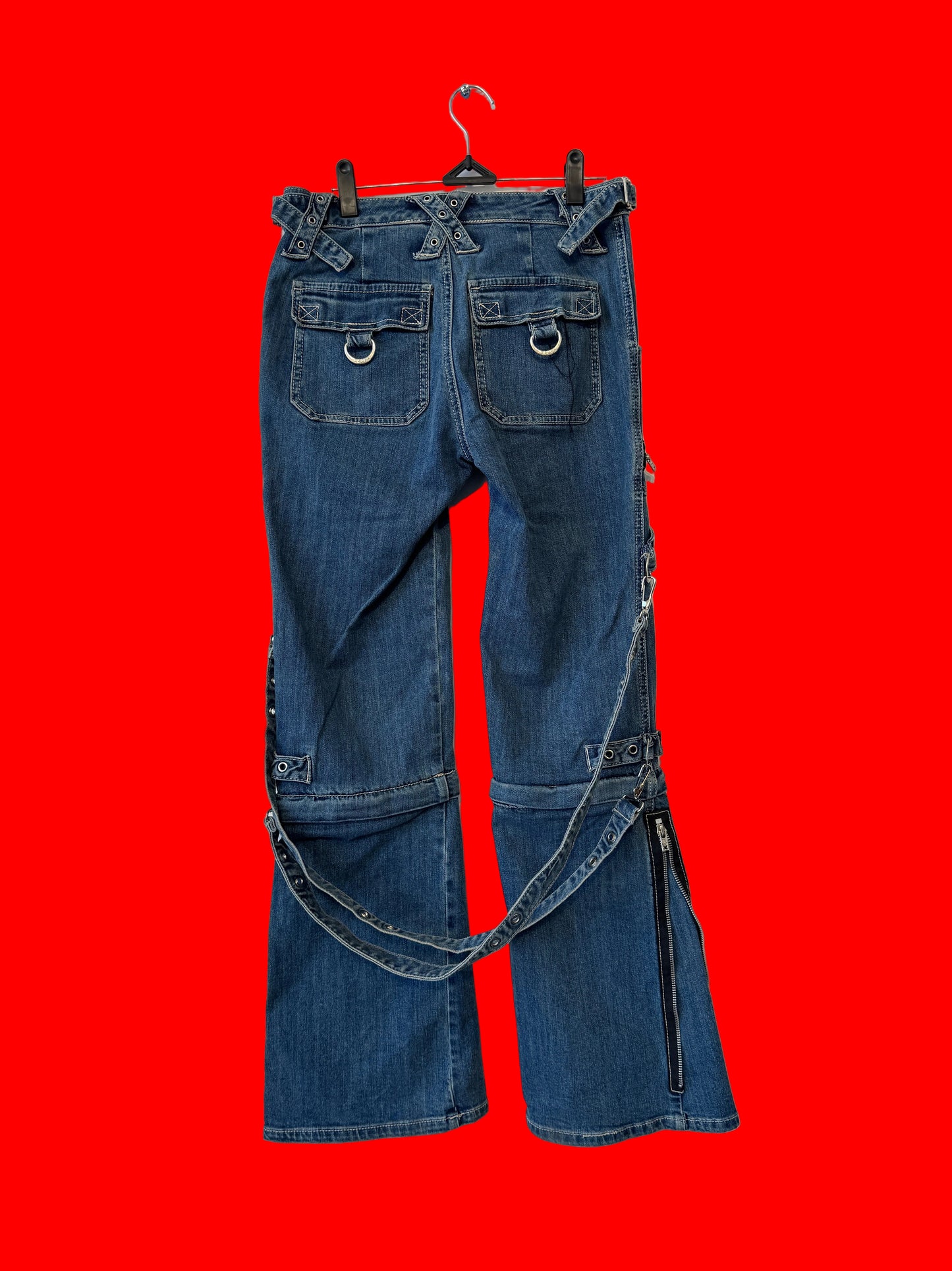 Tripp NYC Zip to Zip Blue Denim Pant