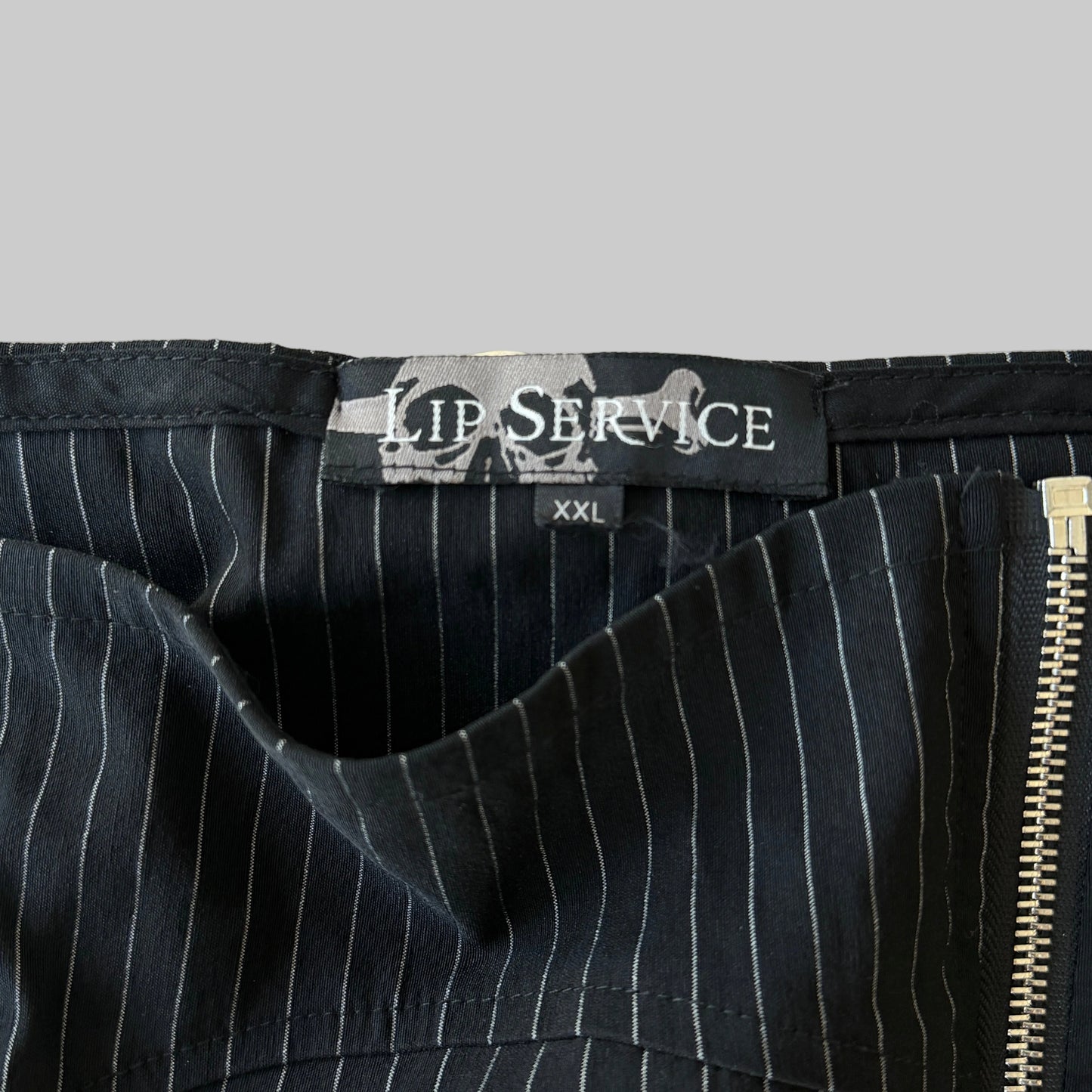 Vtg Lip Service Gangsta Pranksta Pinstrip Skirt XXL