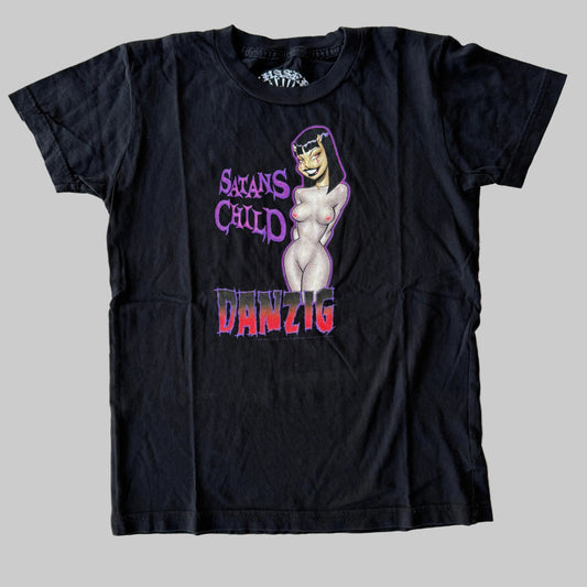 Danzig Satans Child 2005 Women Fitted Band Shirt L