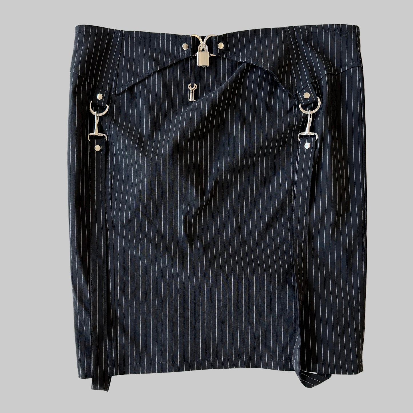 Vtg Lip Service Gangsta Pranksta Pinstrip Skirt XXL