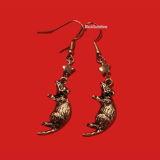 Rat Dangle Earring
