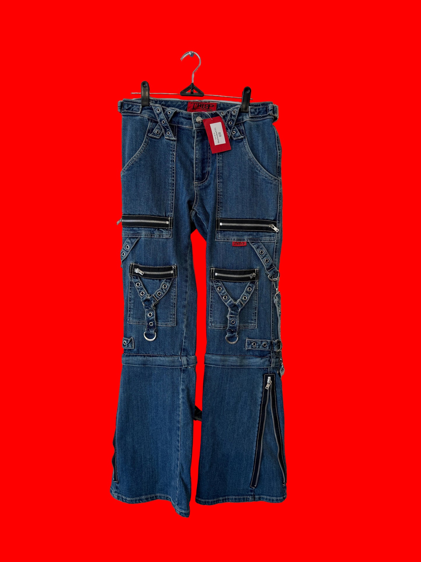 Tripp NYC Zip to Zip Blue Denim Pant