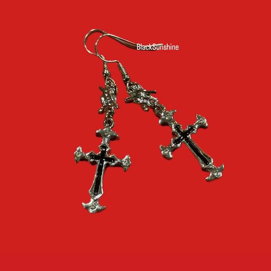 Cross Dangle Earrings