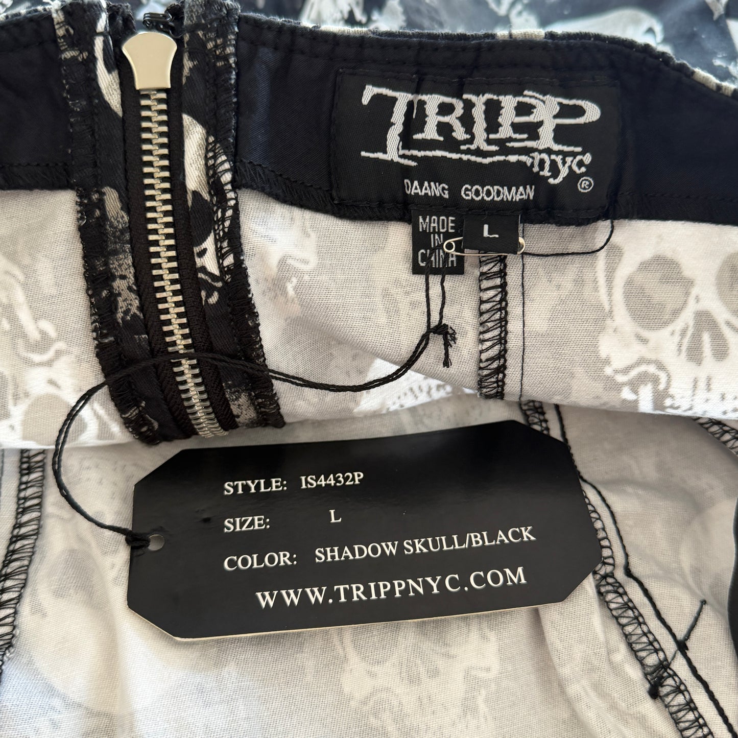 Tripp NYC Chain Skull Halter Corset Top